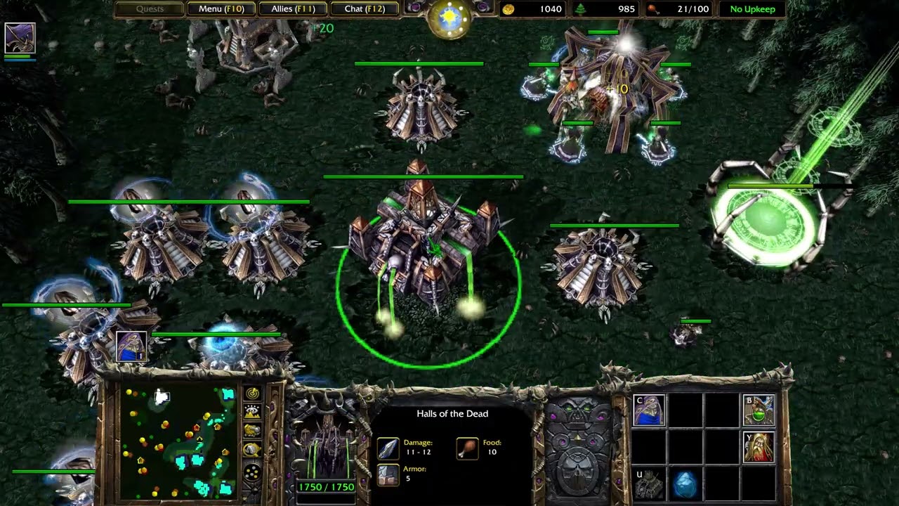 Warcraft 3: Undead Vs Human Orc and Night Elf