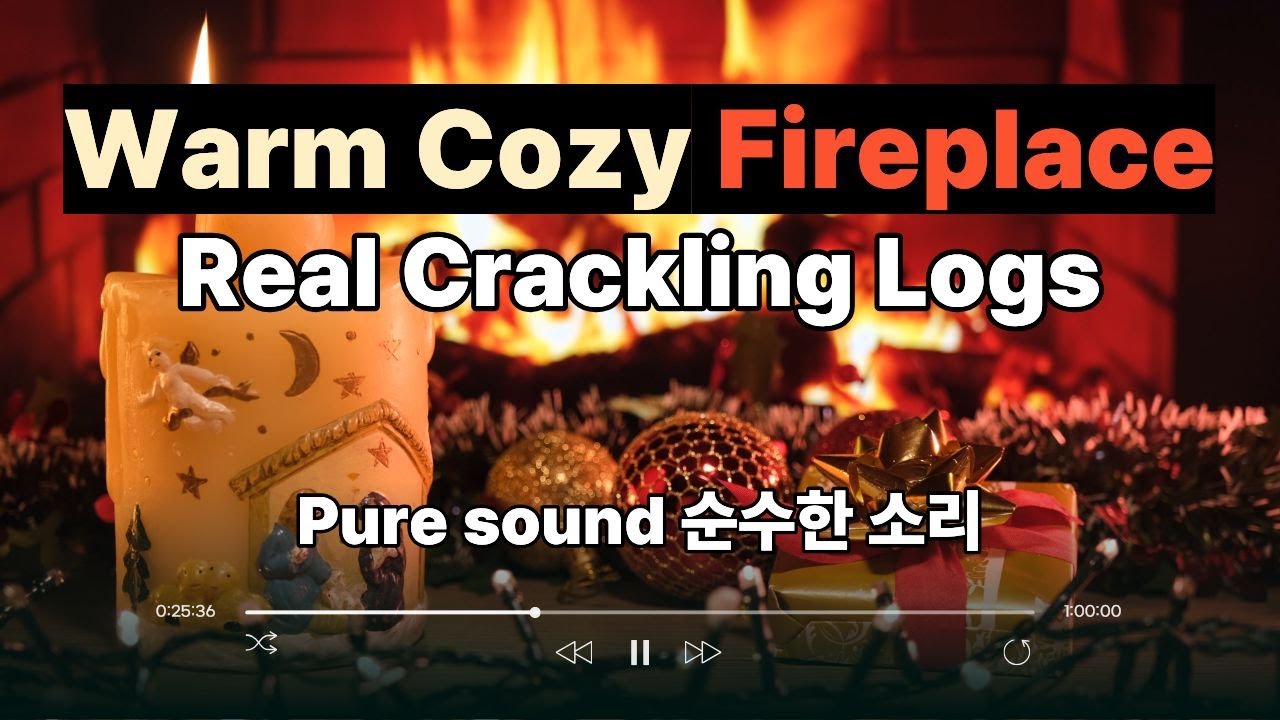 [1 Hour] Warm Cozy Fireplace | Real Crackling Logs | Fireplace ASMR for Deep Sleep