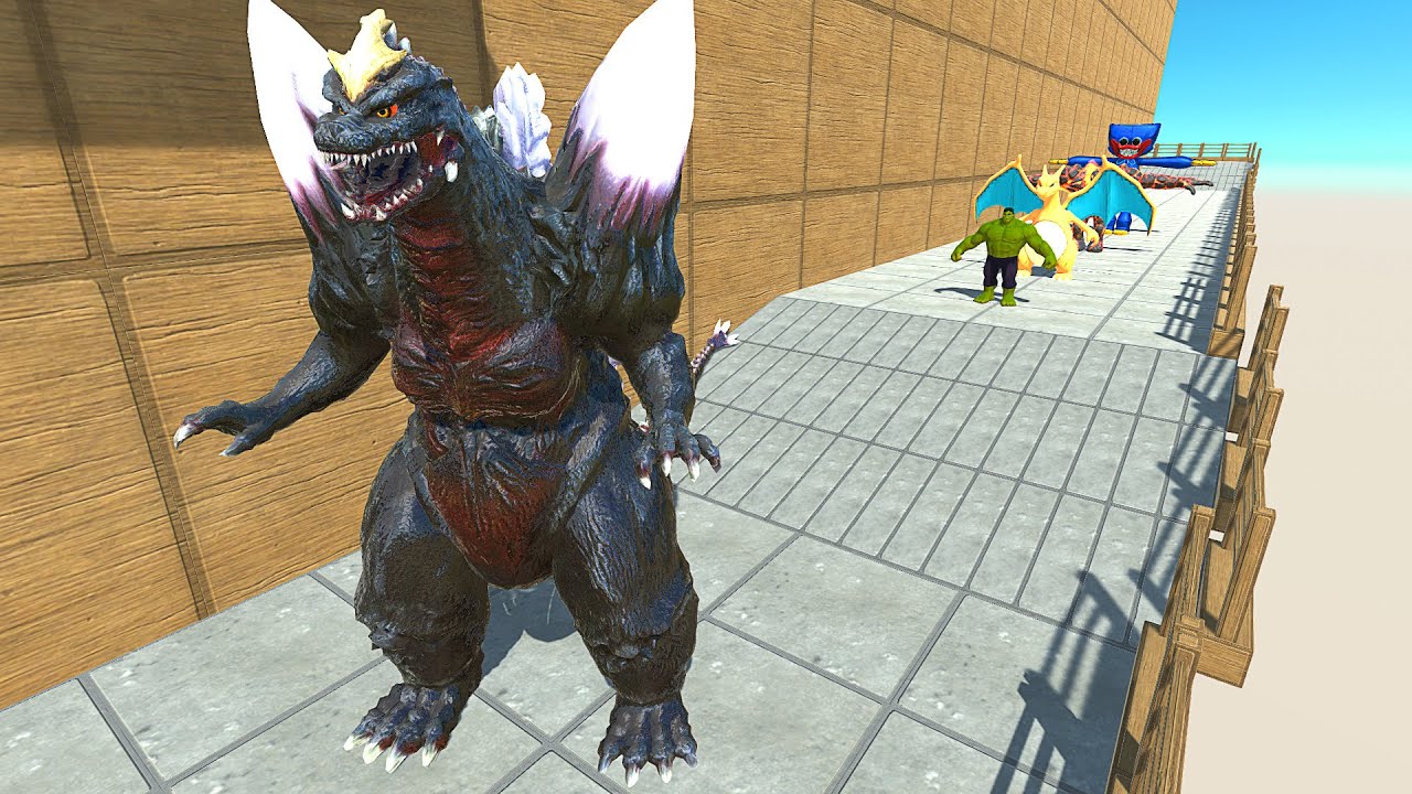 SPACE GODZILLA DEATH CLIMB - Animal Revolt Battle Simulator
