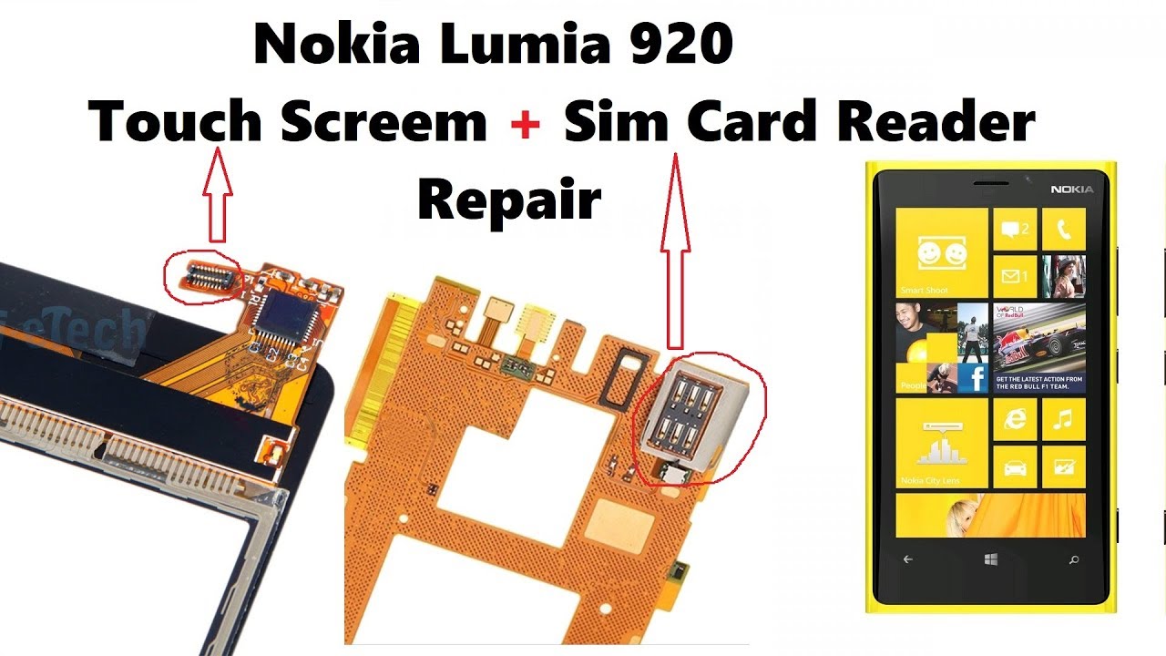 Nokia Lumia 920 Sim Card reader Replacement with Low Heat 240C HD