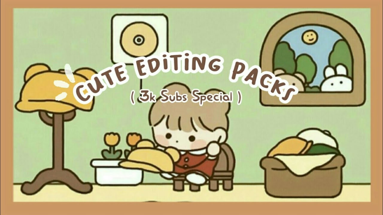 Cute Editing Packs | Free Loading GIFs | Pop up Notes | Animated Background | Cute Fonts and more