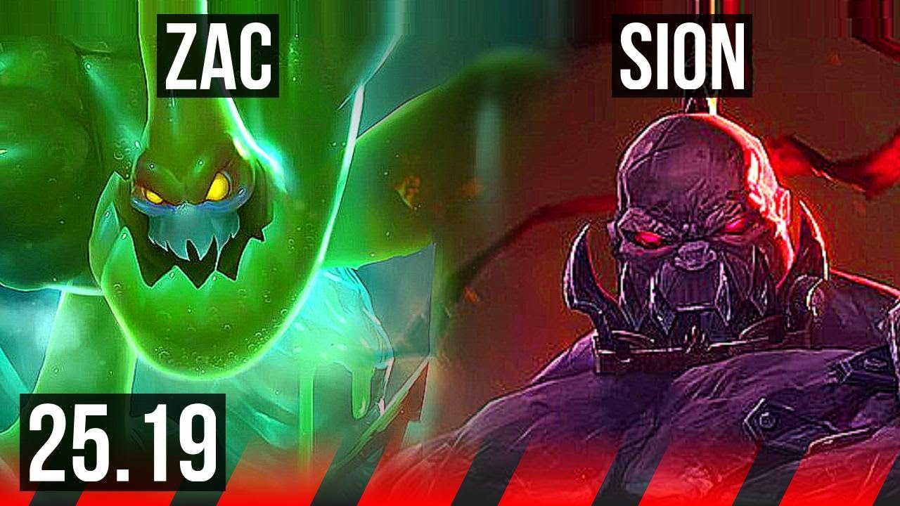 ZAC vs SION (TOP) | 65k DMG, 6 solo kills, Legendary, 13/4/10 | EUW Master | 25.19