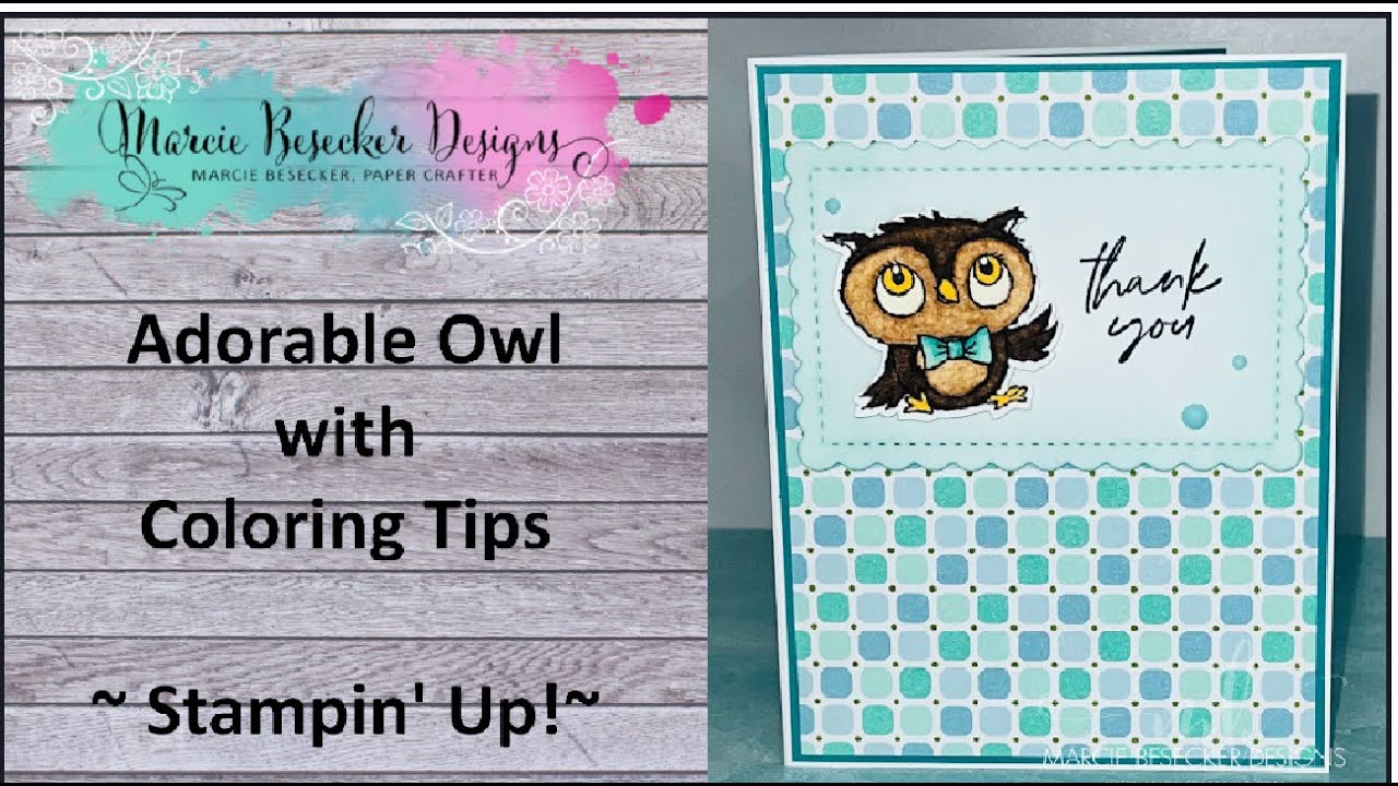 Adorable Owl with Coloring Tips  - Stampin' Up!