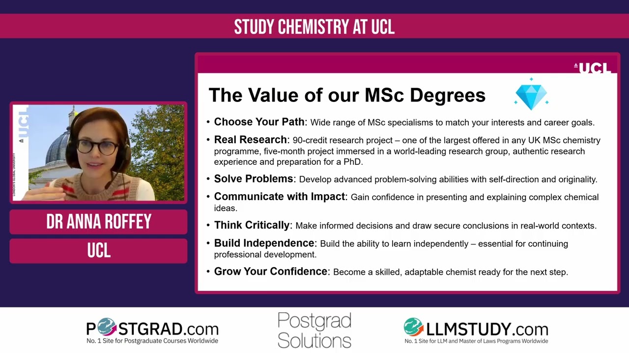 Study Chemistry with UCL