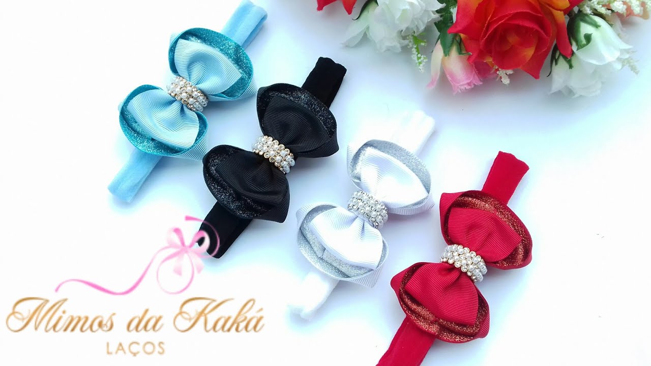 Laço Dondoquinha #LaçoRN #FaixaparaBebe -Diy Ribbon Bow-Kaká Magalhães