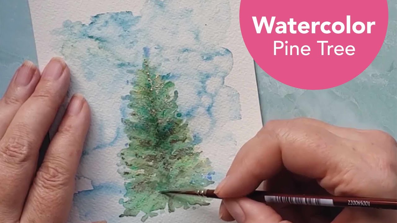 Watercolor Tree Painting How To Use Watercolor Pencils and Metallic Watercolors