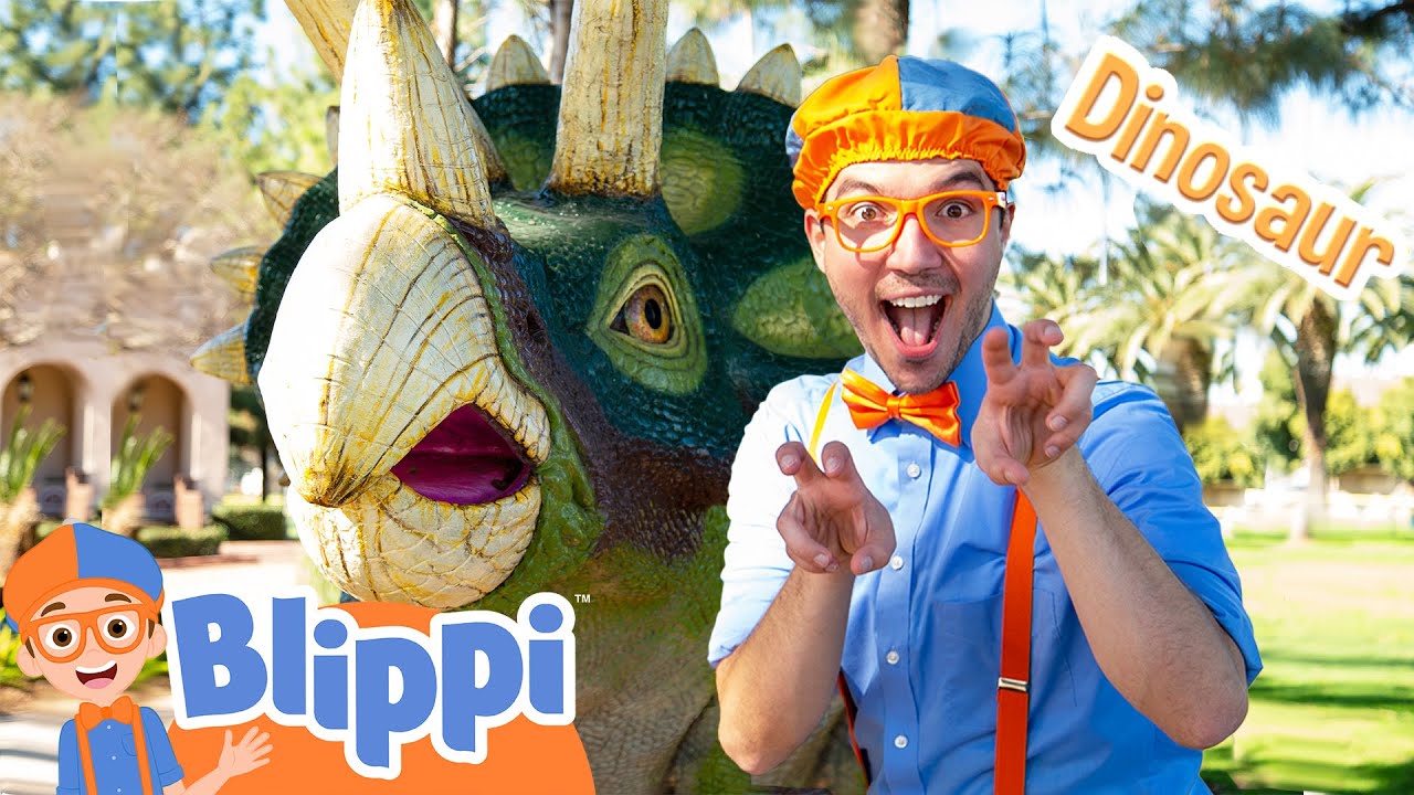 Blippi Roars with Dinosaurs at the Children's Museum! Educational Science Videos for Kids