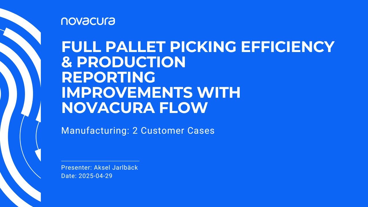 Full Pallet Picking Efficiency & Production Reporting Improvements with Novacura Flow @ M3UA UK 2025