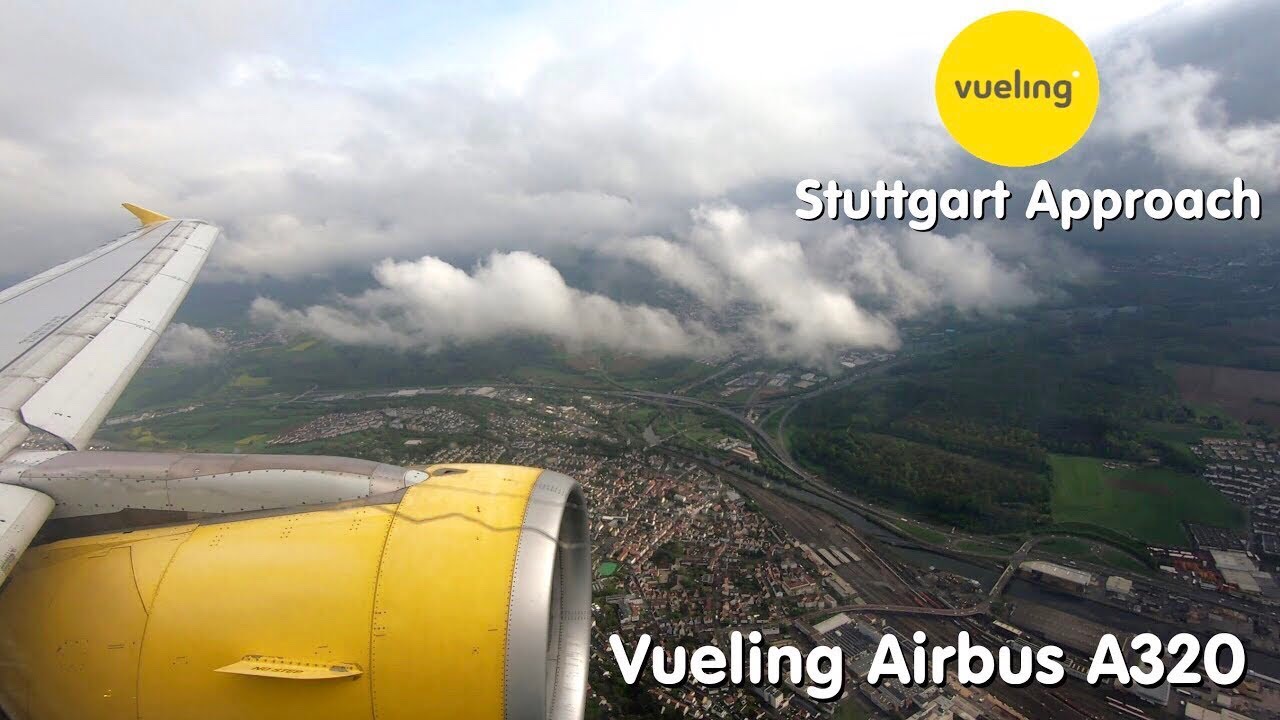 Vueling Landing | Stuttgart Airport | Airbus A320