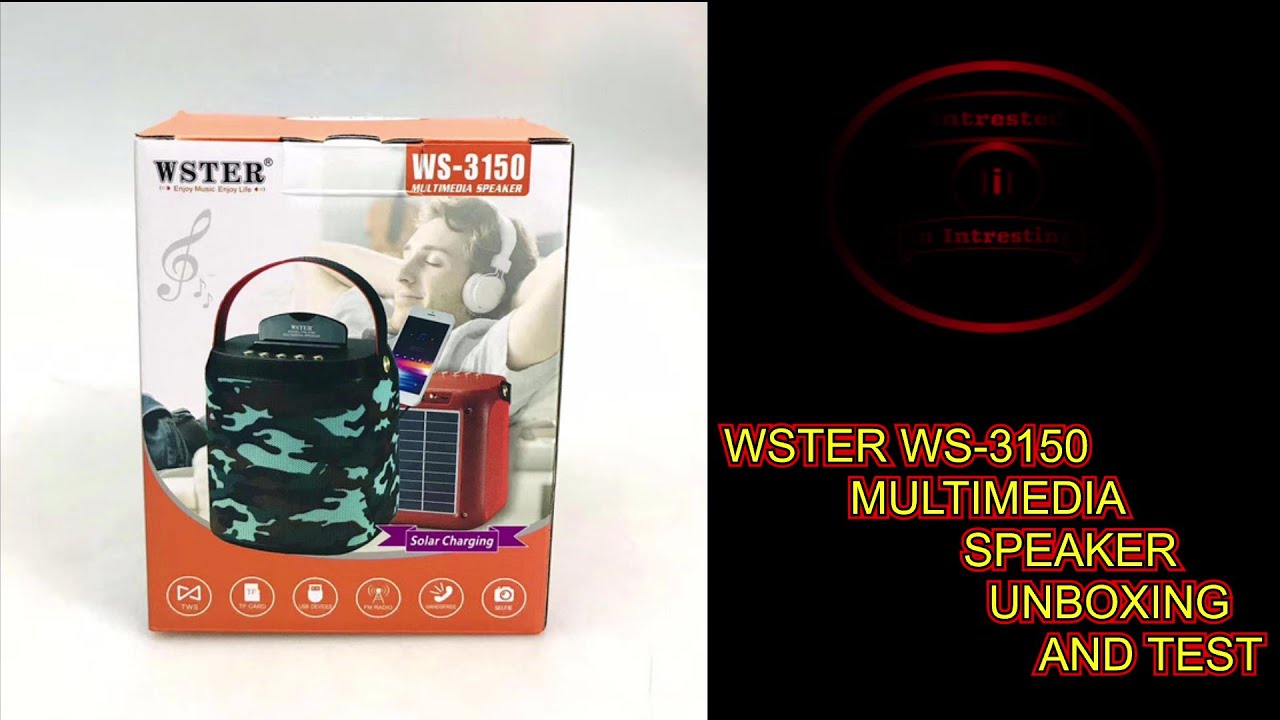WSTER WS 3150 MULTIMEDIA SPEAKER UNBOXING AND TEST