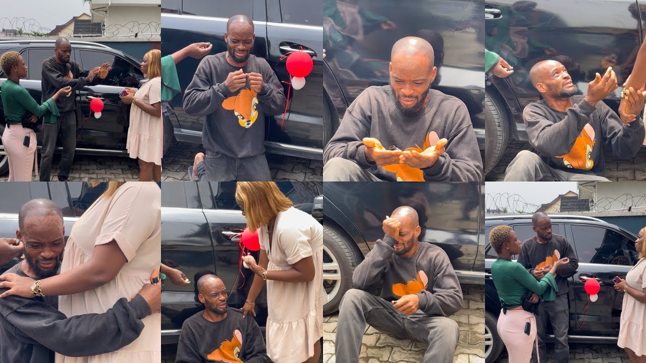 Emotional moment a wife gifted her husband with a gle Benz and 50m after 3 years of the man losing 