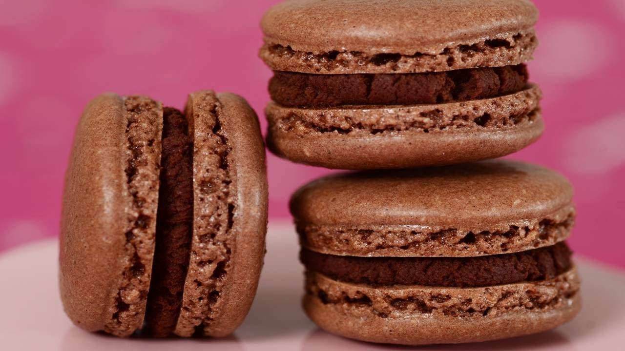 Chocolate Macarons Recipe Demonstration - Joyofbaking.com