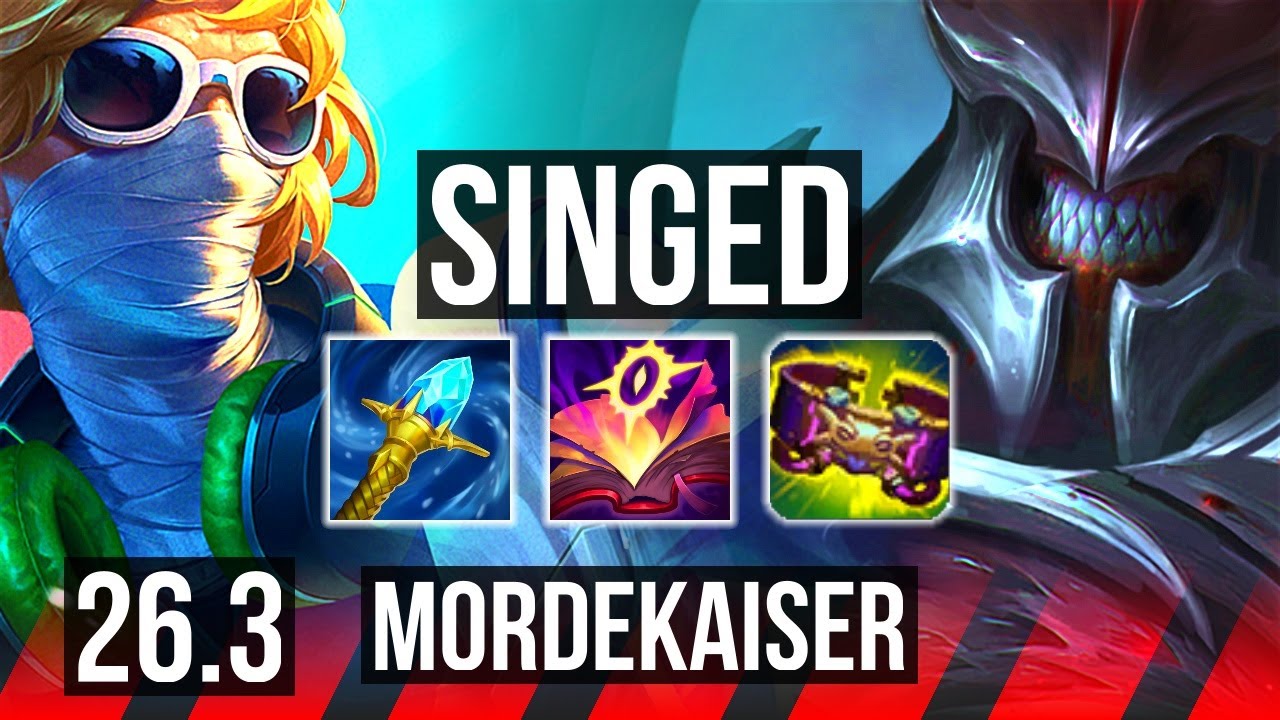 SINGED vs MORDEKAISER (TOP) | KR Challenger | 26.3