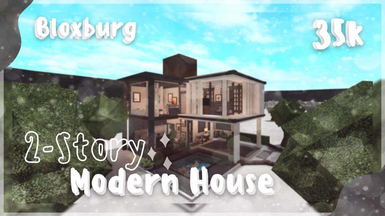 2-Story Modern House | 35k | Speedbuild & Tour | Roblox Bloxburg | Tapioca
