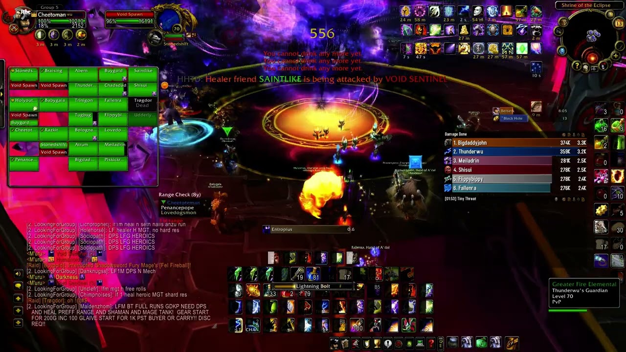 TBC CLASSIC SWP MURU ELEMENTAL SHAMAN TOP DPS GROB 2022