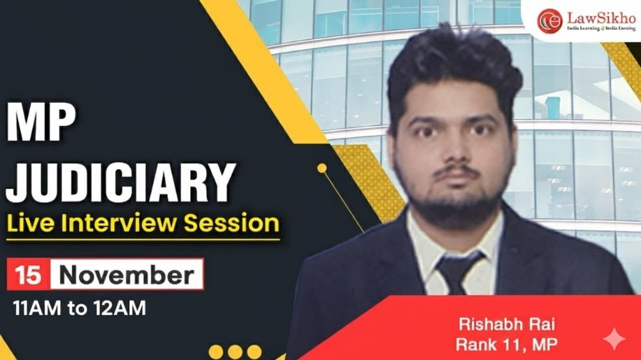 Live interview session with Rishabh Rai (Rank 11) Madhya Pradesh Judicial Service #Judiciay