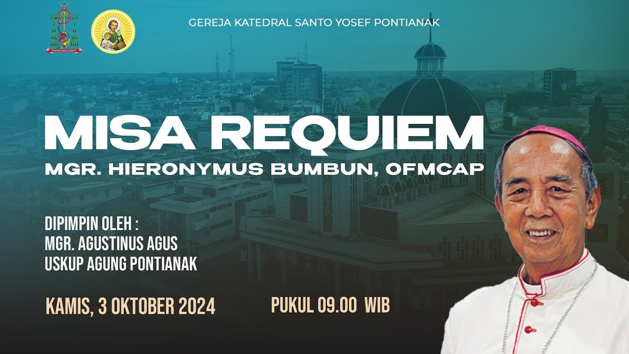 Misa Pelepasan Jenazah  Mgr. Hieronymus Herculanus Bumbun, OFMCap dipimpin oleh Mgr. Agustinus Agus.