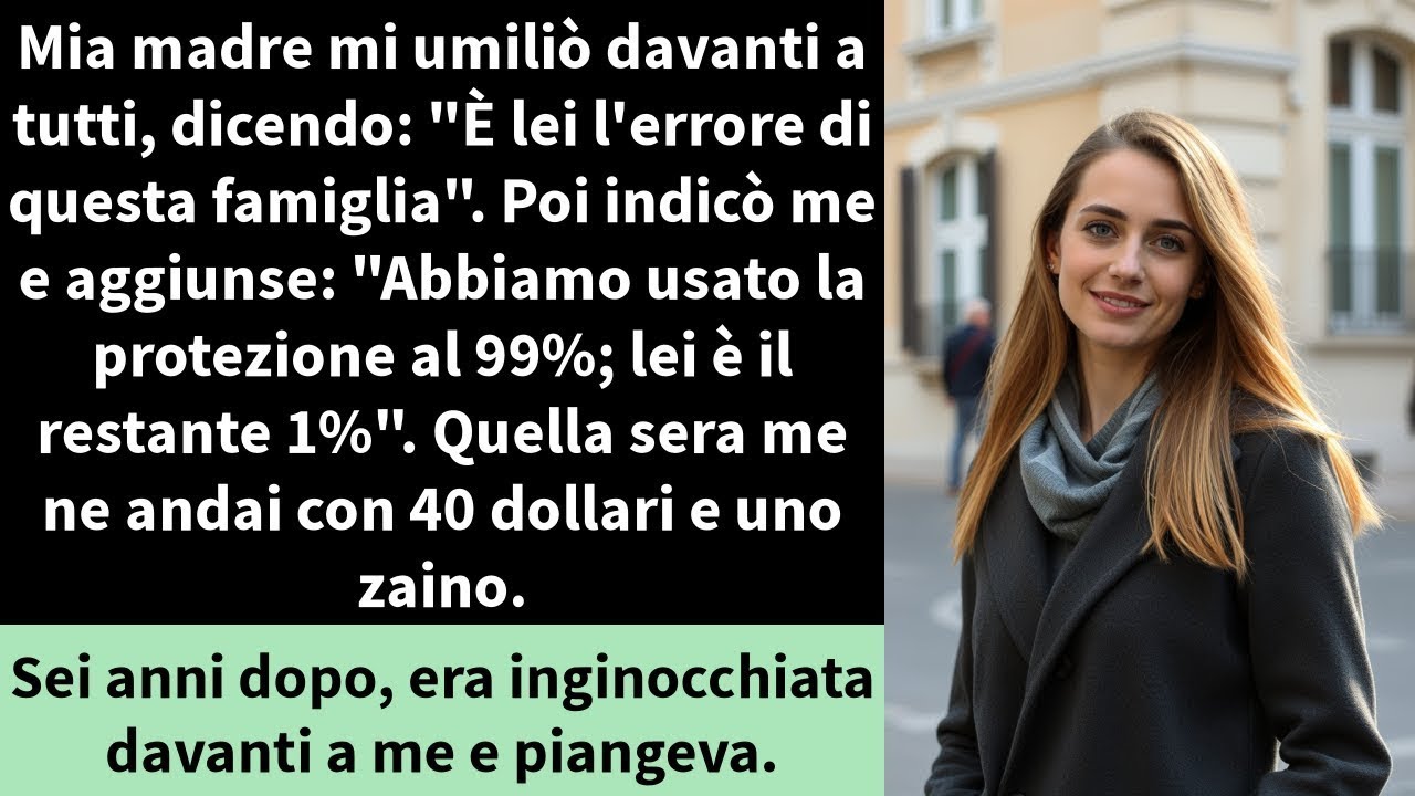 Mia madre mi umiliò davanti a tutti, dicendo: 
