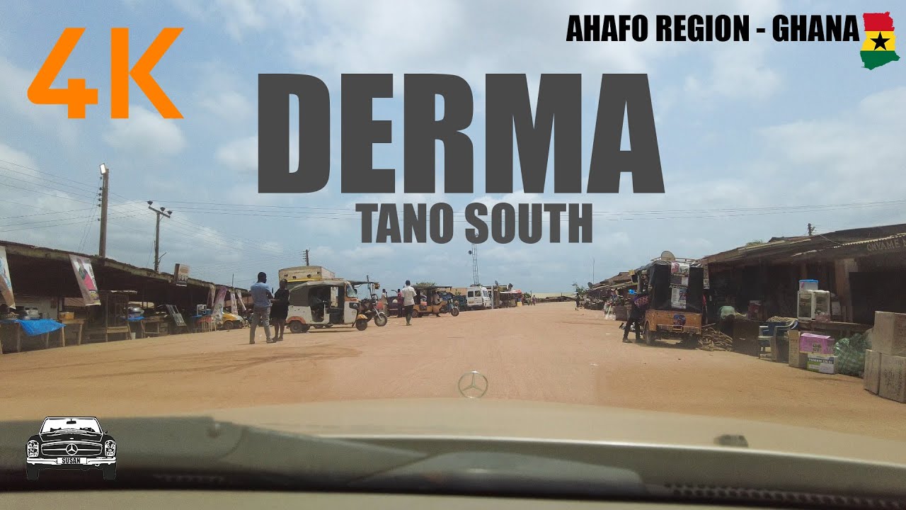 Derma Drive Tour in the Tano South Ahafo Region of Ghana 4K