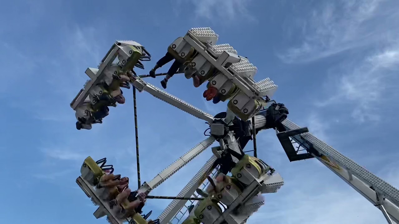 Getting scared on the craziest ride at Cullens funfair