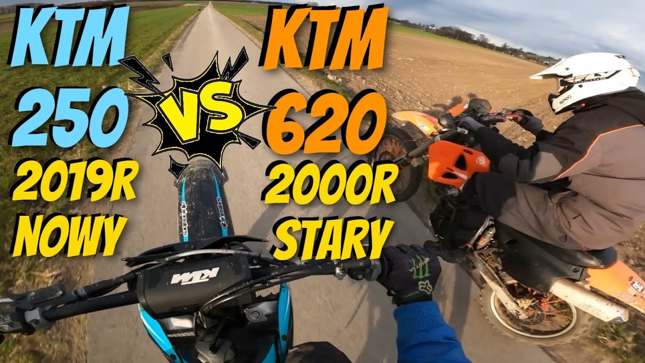 NOWY słabszy vs STARY, ale mocniejszy / KTM SXF 250 2019r VS KTM LC4 620 2000r