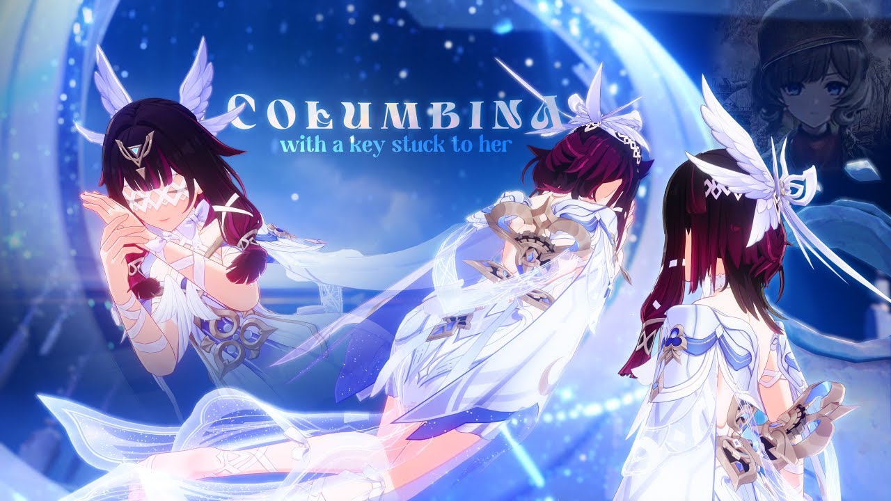 columbina with a key stuck to her back