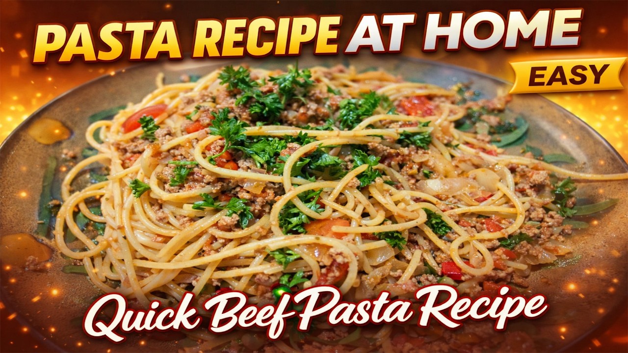 One Pot Creamy Tomato Beef Pasta | Pasta Recipe At Home | Quick Beef Pasta Recipe