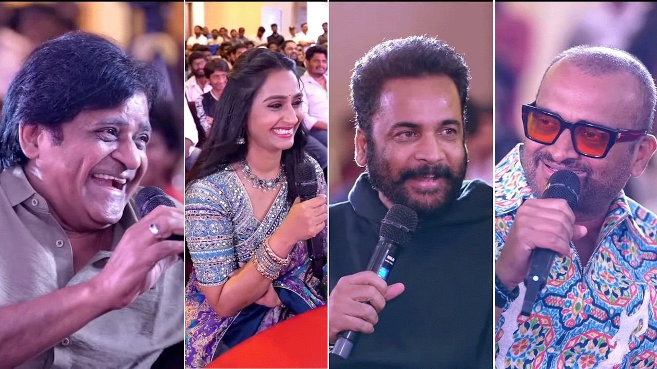 Actor Ali Fun With Sivaji, Bandla Ganesh, Laya @ Sampradayini Suppini Suddapoosani Pre Release Event