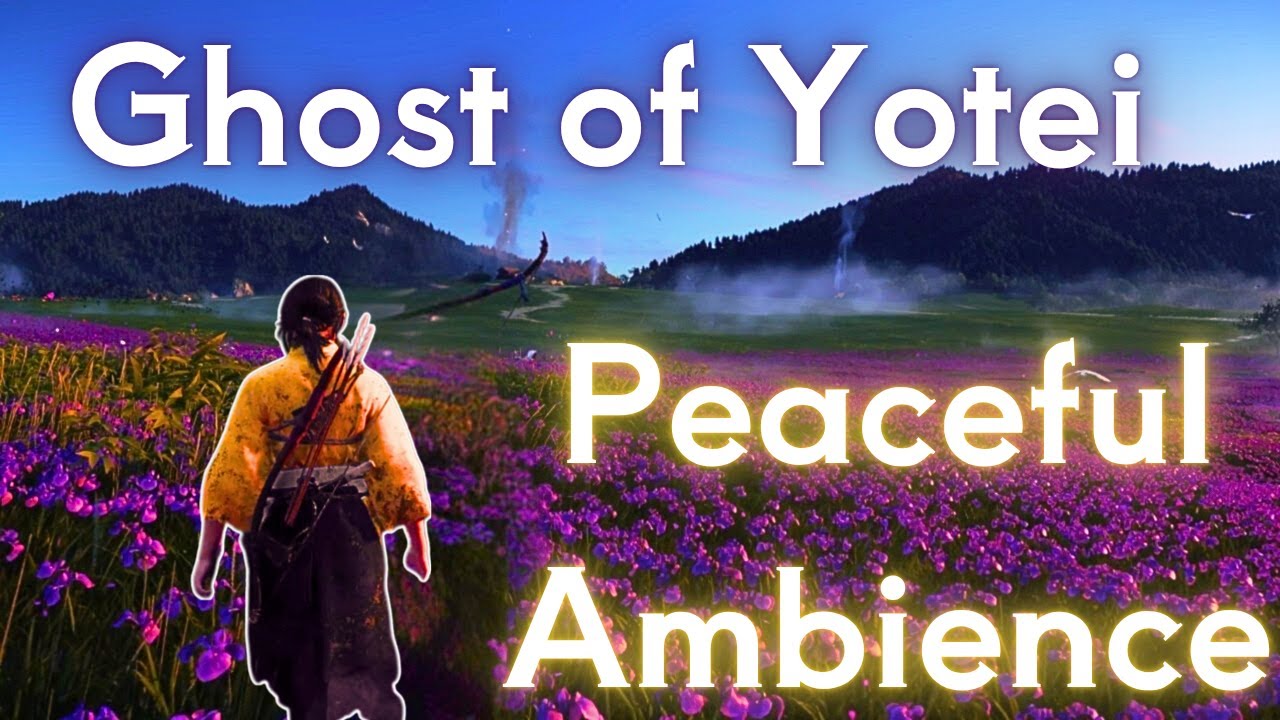 Ghost of Yōtei Ambience | Relaxing Night Walk in Flower Fields, Forest & Plains
