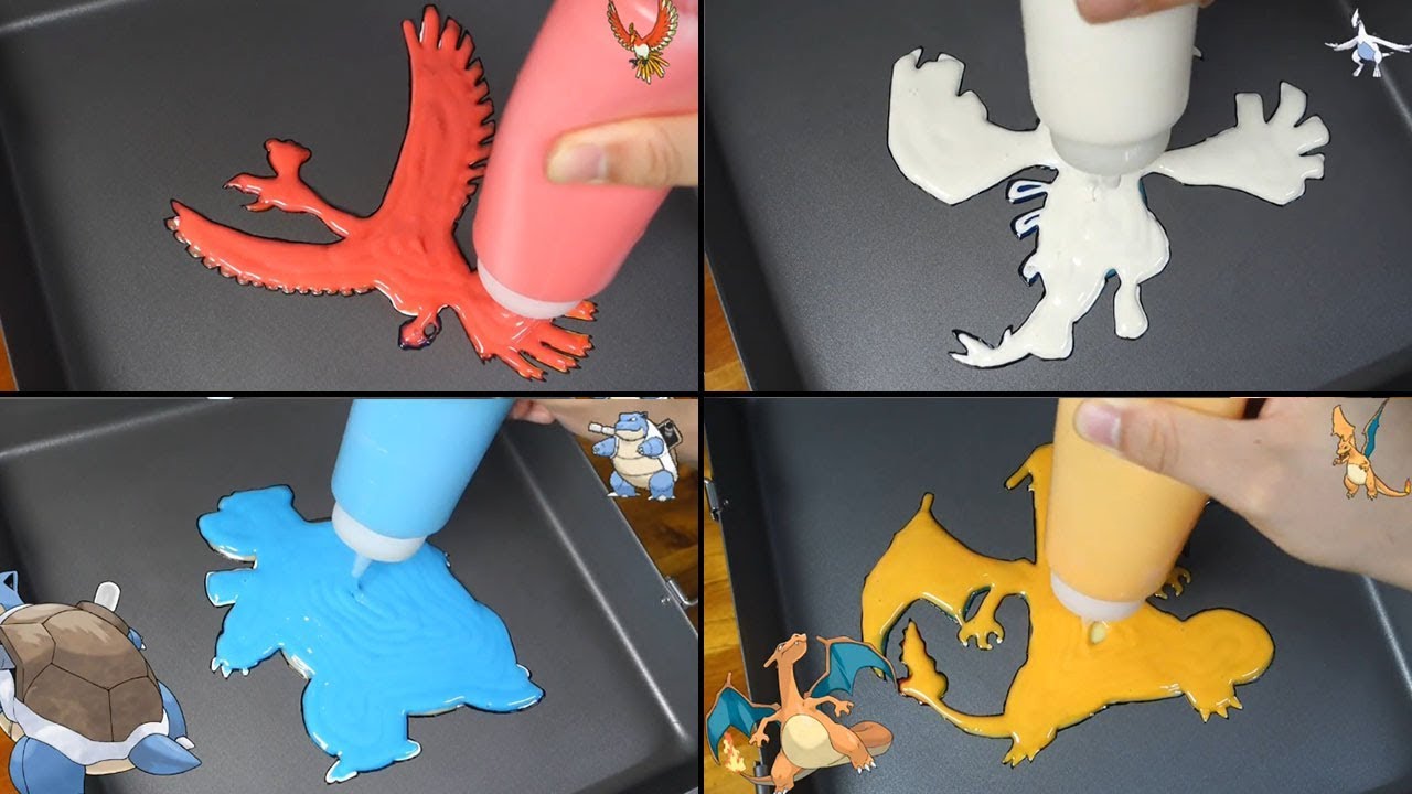 POKÉMOM Pancake art - Ho-Oh, Lugia, Blastoise, Charizard, Greninja, Onix, Mega Tyranitar etc...