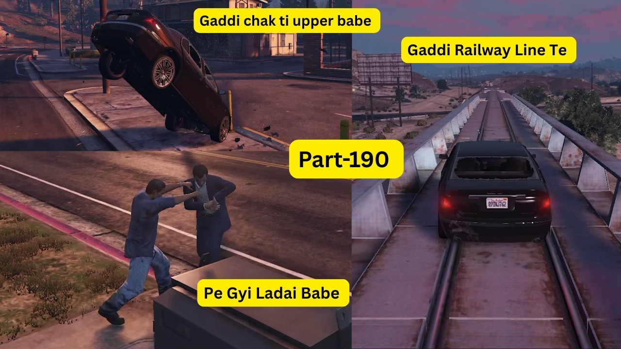 Punjabi GTA5 | GAddi Chak ti Upper Babe | Punjabi Mafia | Part-190