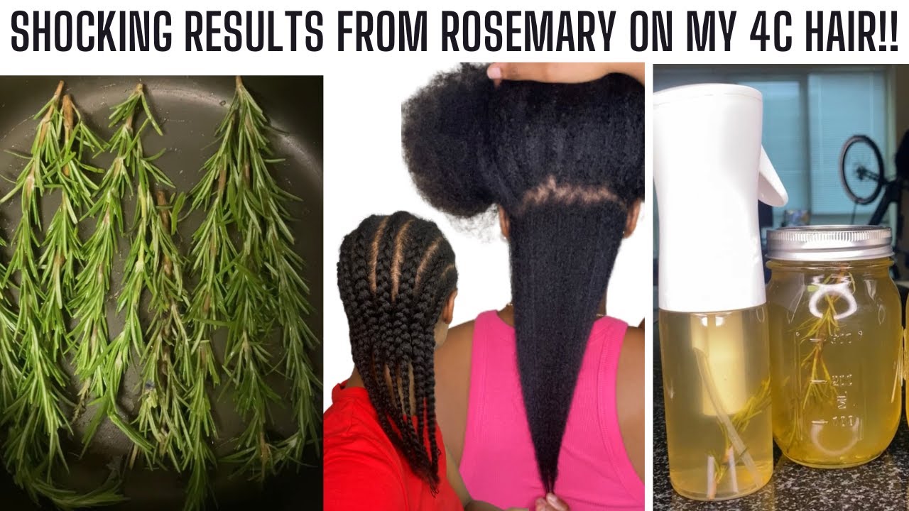 HOW TO MAKE & USE ROSEMARY WATER FOR THICKER, LONGER 4C HAIR! DIY MASSIVE HAIR GROWTH SPRAY!