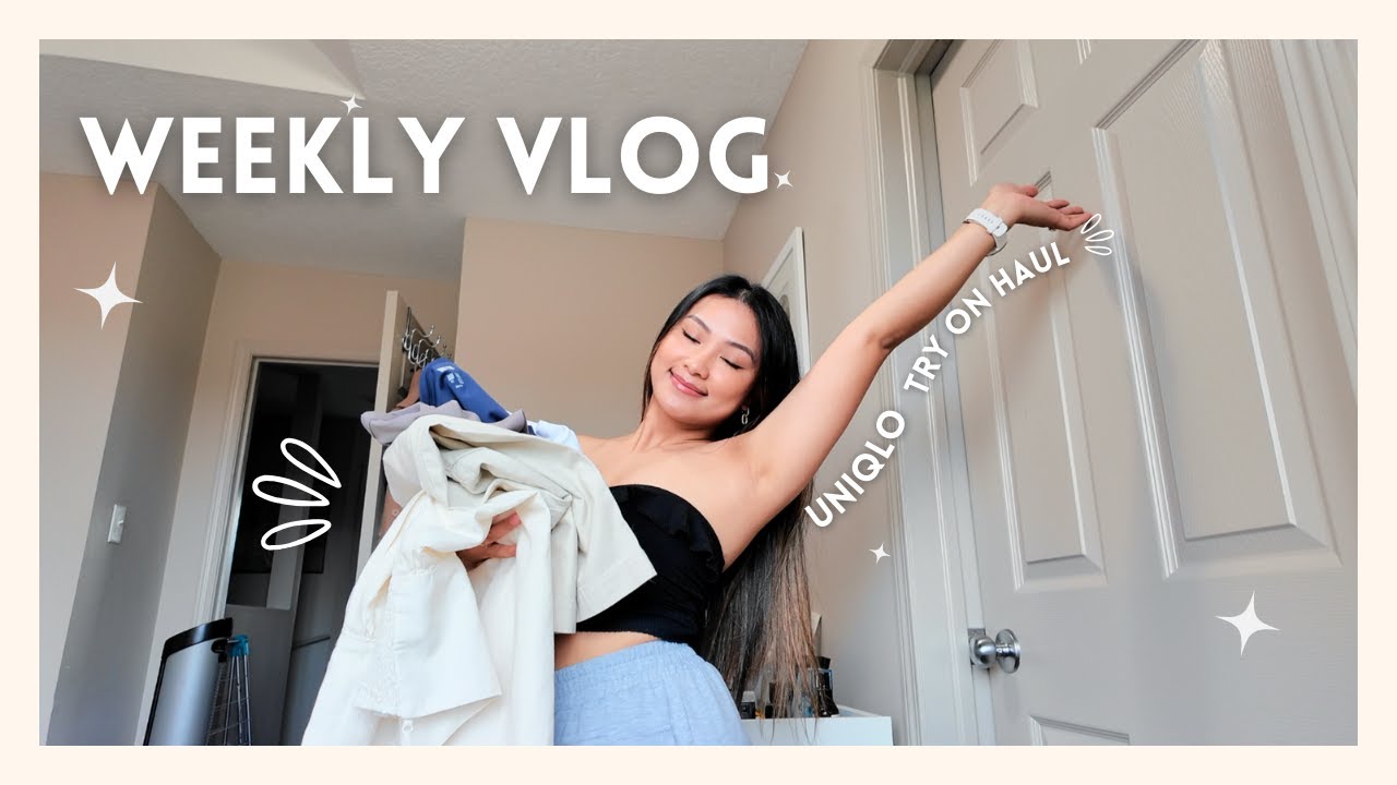 a week in my life 💌 Uniqlo try-on haul + golfing girl era + sweat testing new makeup (vlog)