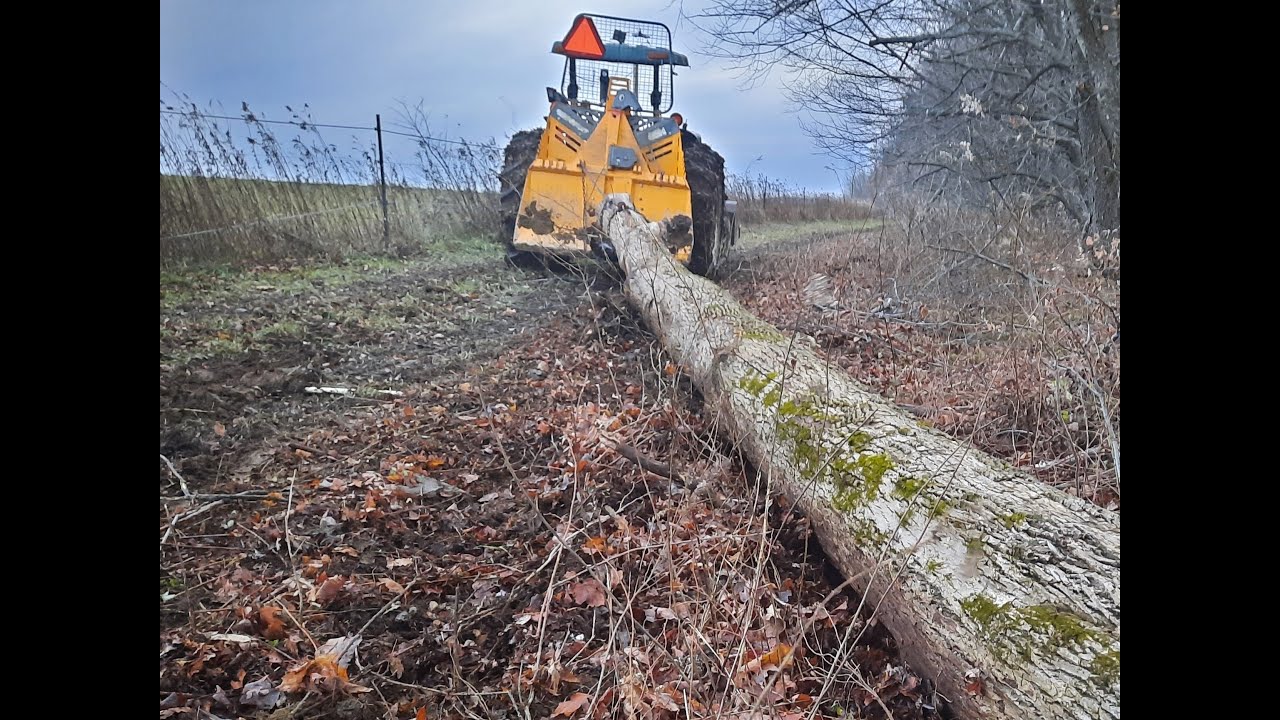 Skidding Logs With A Uniforest 65H Logging Winch From Hud-Son & A John Deere 2750 Farm Tractor