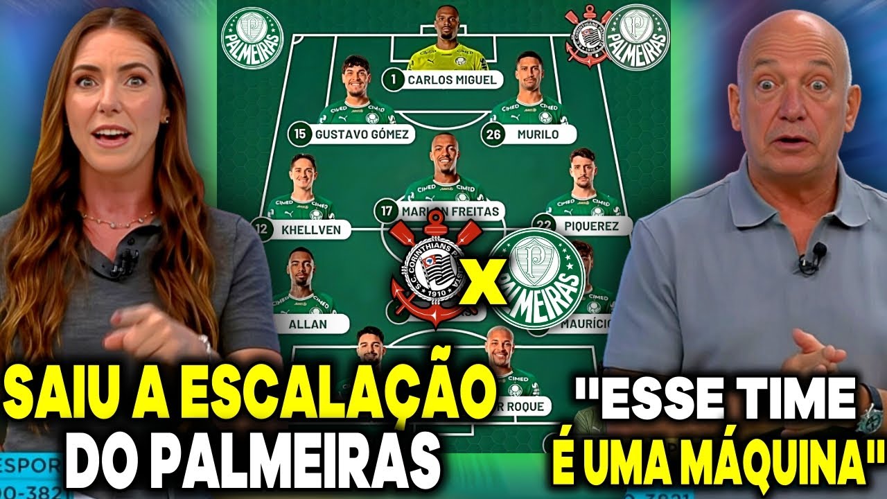 SAIU A ESCALAÇÃO DO PALMEIRAS! GLENDA E ELIA JUNIOR RASGAM ELOGIOS AO VERDÃO ''ELENCO MARAVILHOSO''