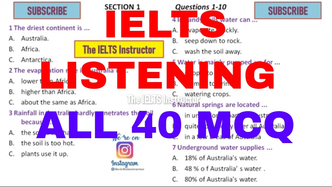 Практический тест IELTS по аудированию 2022 — только MCQ