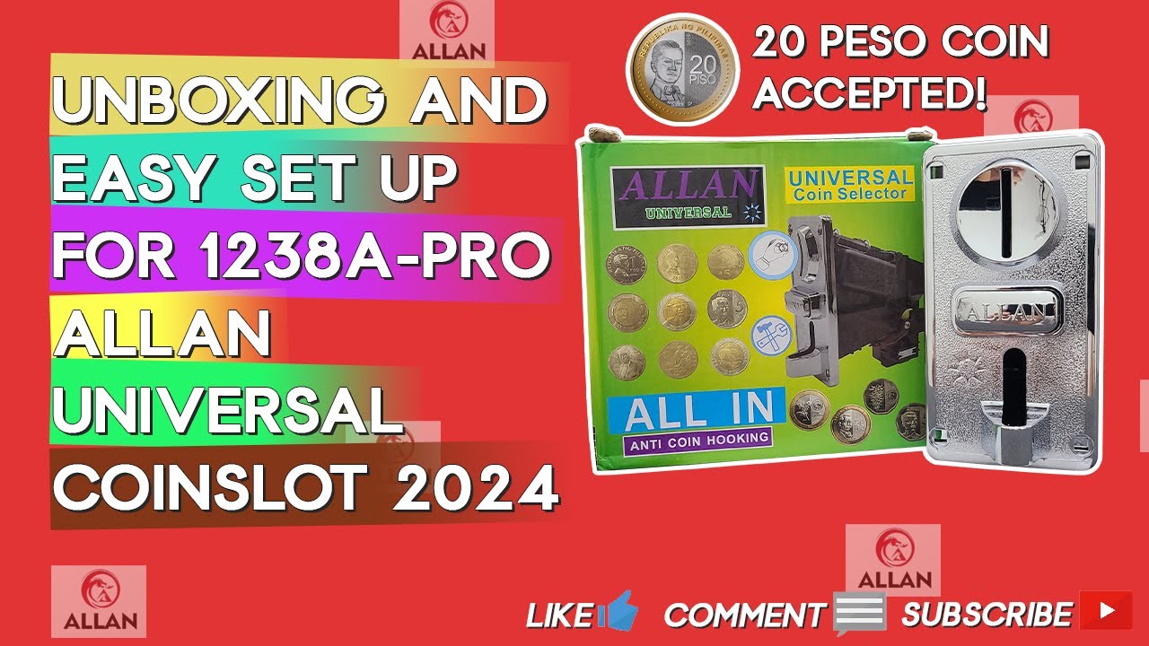 Easy Set up tutorial for 1238A-PRO Allan Universal Coinslot 2024