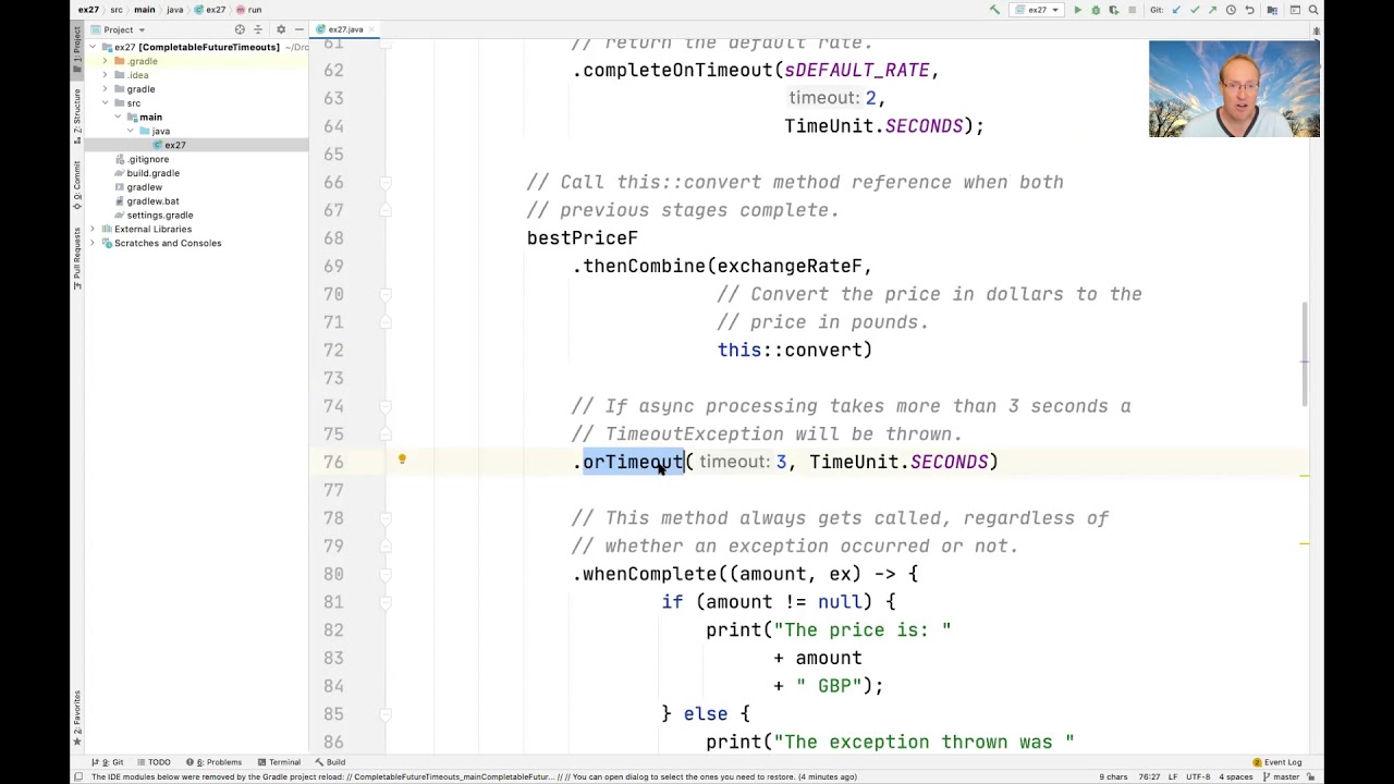 Walkthrough of CompletableFuture-based Micro-Services Program