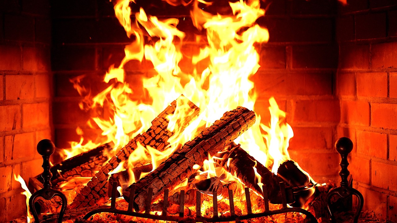 🔥 Fireplace 4K UHD! Fireplace with Crackling Fire Sounds. Fireplace Ambience
