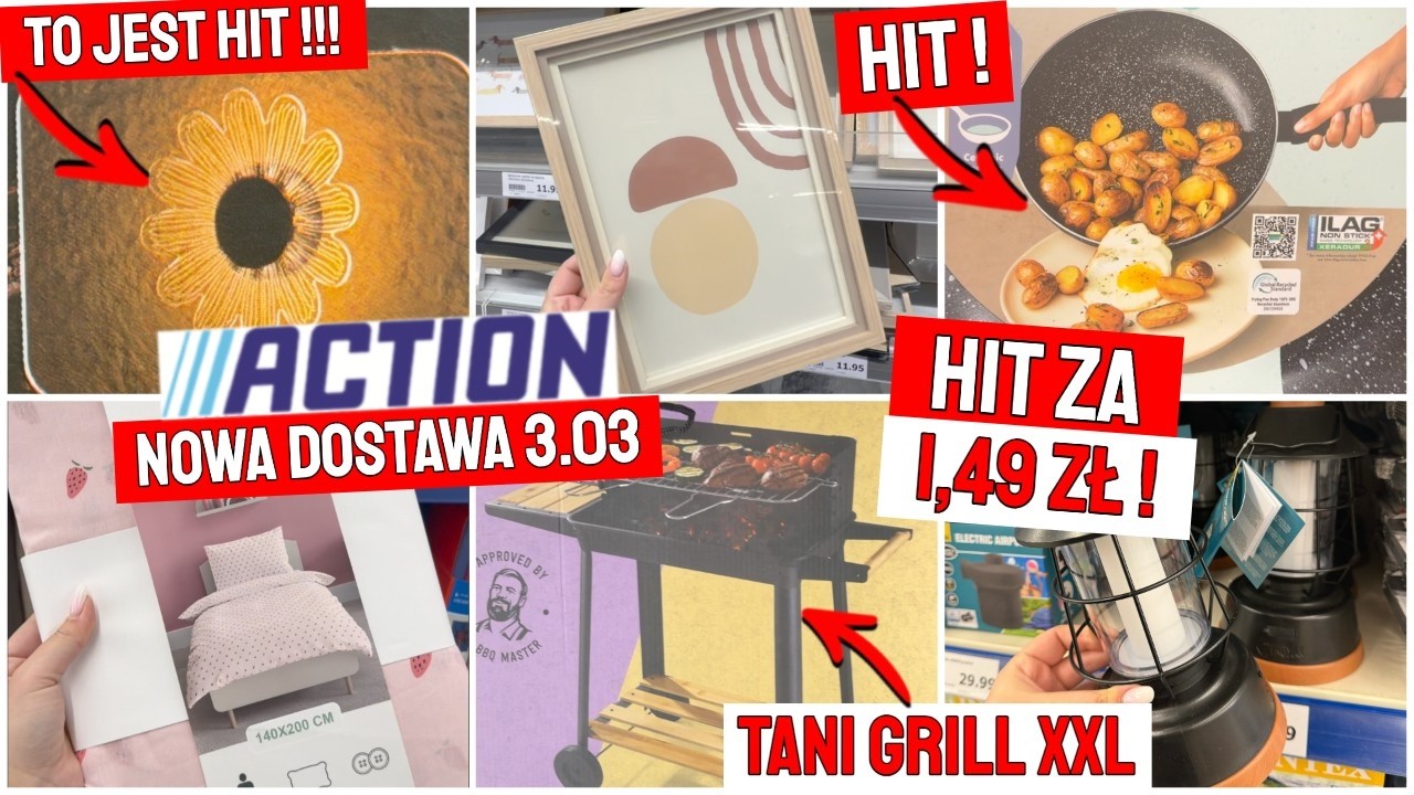 📍ACTION NOWOŚCI 3.03😍 LAMPA SOLARNA 2w1 HIT 💥 TANI GRIL XXL, NOWOŚCI DO KUCHNI PRZEGLĄD P&Oacute;ŁEK