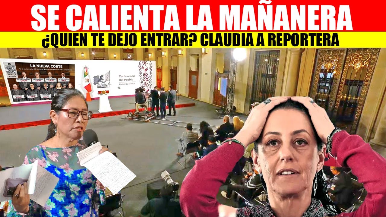 💥🚨MIRA:ESTALLA REPORTERA EN PALACIO NACIONAL, AL FINAL LE APAGAN EL MICROFONO