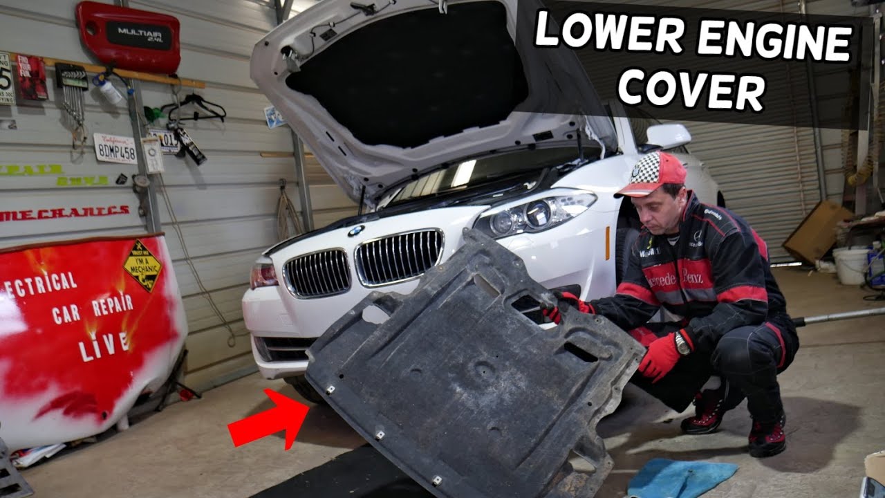 BMW F10 F11 LOWER ENGINE COVER REMOVAL REPLACEMENT 520i 523i 528i 530i 535i 518d 520d 525d 530d 535d
