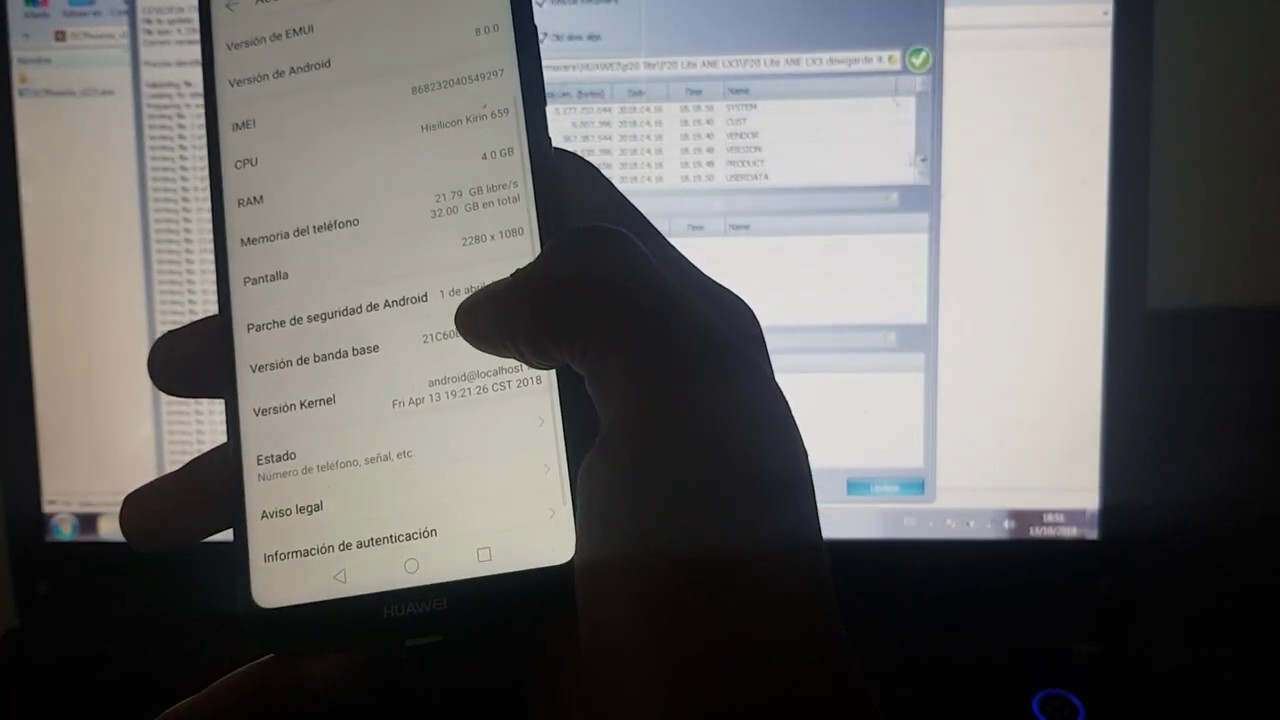 Downgrade P20 Lite ANE LX3 dowgarde 9 1 ah 8 1 seguridad  1 de abril 2018
