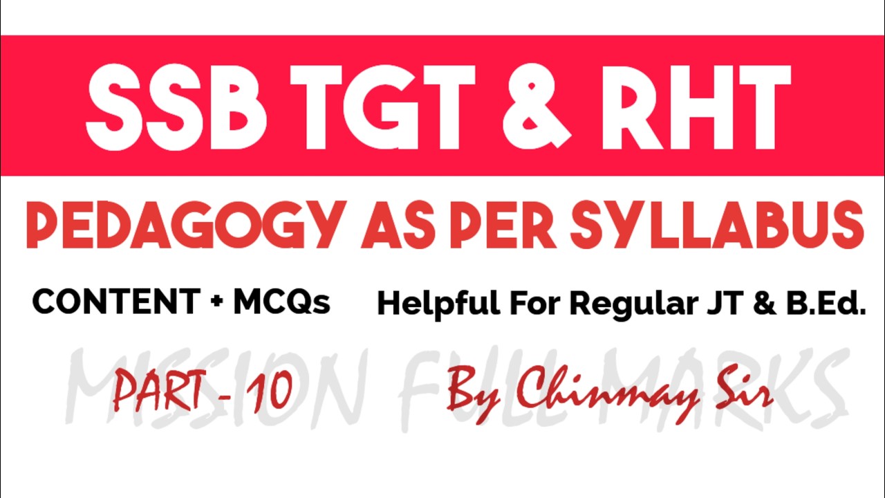 PEDAGOGY FOR TEACHING EXAMS || CONCEPT + PRACTICE || PART - 10 #teachingexams #tgt #rht #jt #cdp