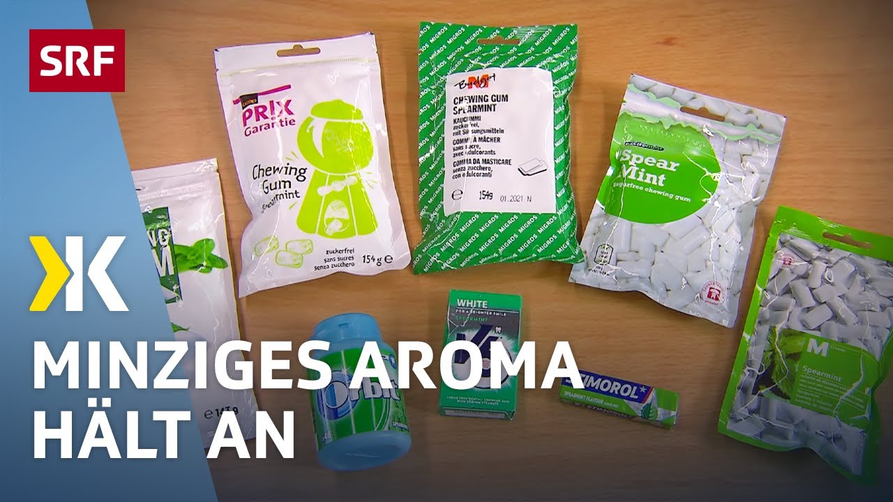 Spearmint Kaugummis im Test: Welche schmecken am l&auml;ngsten? | 2019 | Kassensturz | SRF