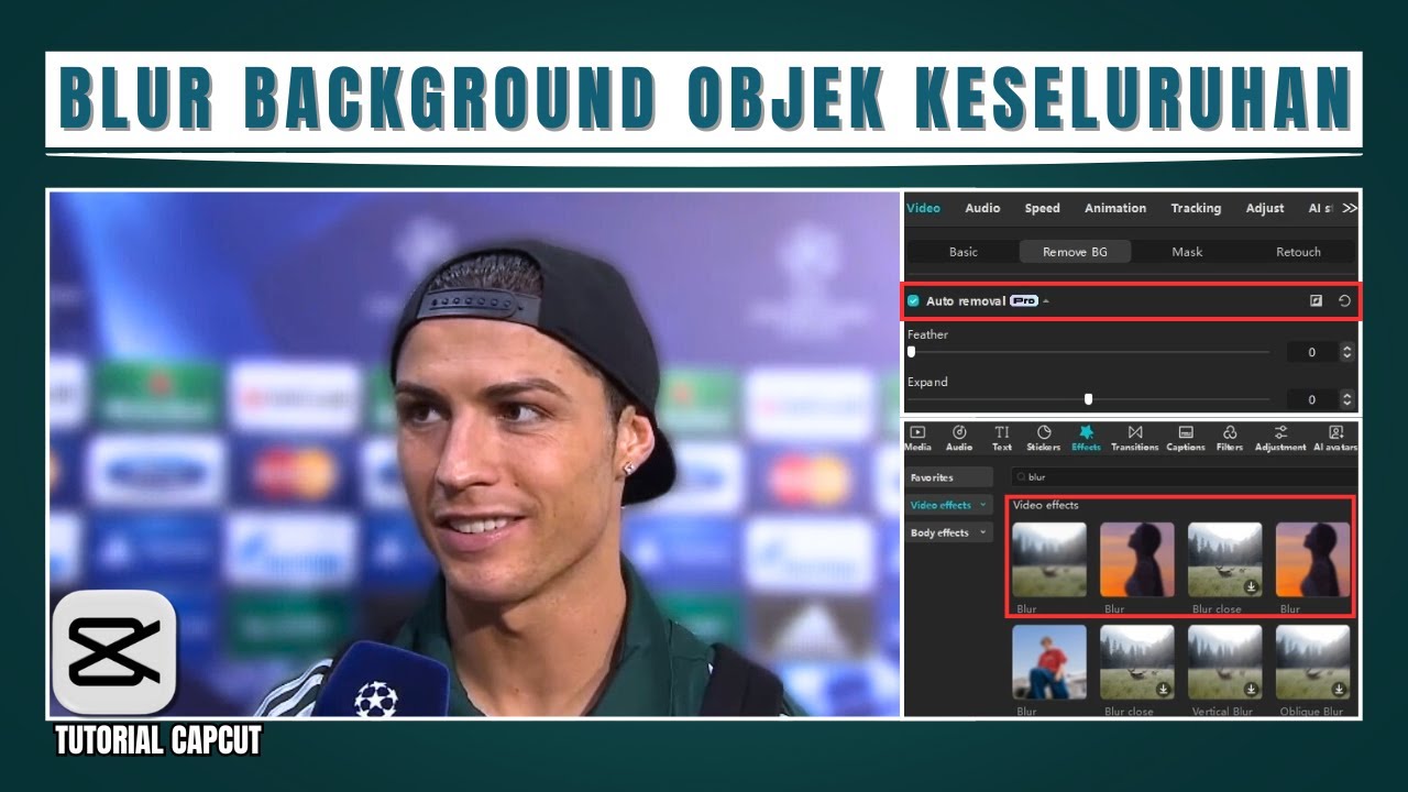 Cara Blur Background Keseluruhan Belakang Objek Pada Video | APLIKASI CAPCUT DESKTOP/PC