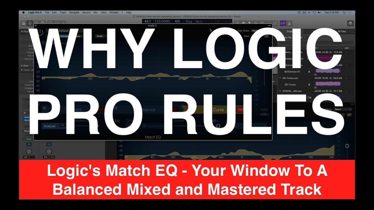 Logic's Match EQ - Your Window To A Balanced Mixed and Mastered Track