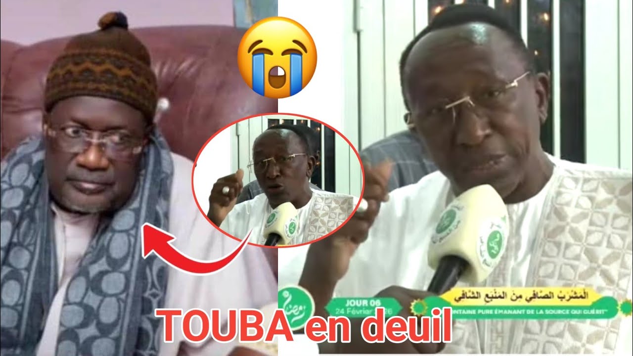 TOUBA en deuil 😭 Serigne mbacke Daba Sarr ' Al machrabou&ccedil; &ccedil;&agrave;fi r&eacute;action de mbaye p&eacute;kh