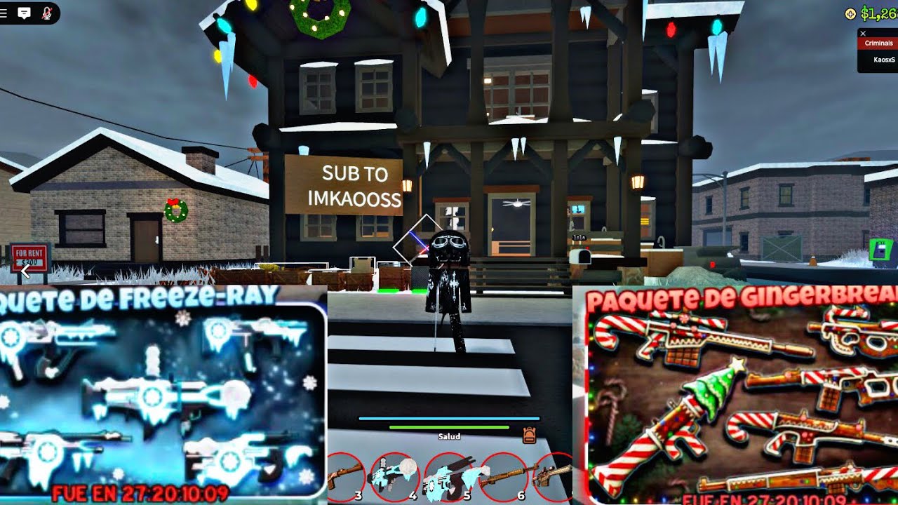 TESTING THE NEW UPDATE AND SHOWCASING 2 NEW SKIN PACKS GINGERBREAD AND FREEZE-RAY PACK (ROBLOX-OHIO)