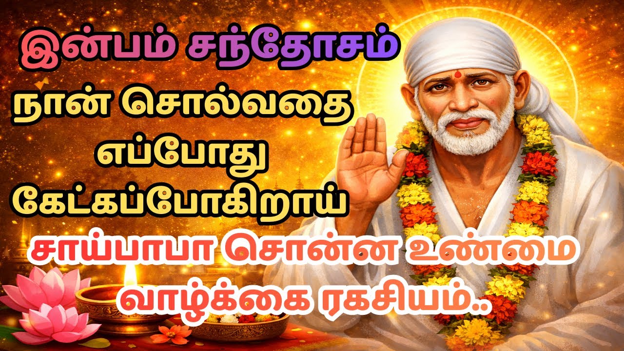 இன்பம்  சந்தோசம்  | சாய்பாபா சொன்ன உண்மை வாழ்க்கை ரகசியம் | Sai Baba Tamil Speech